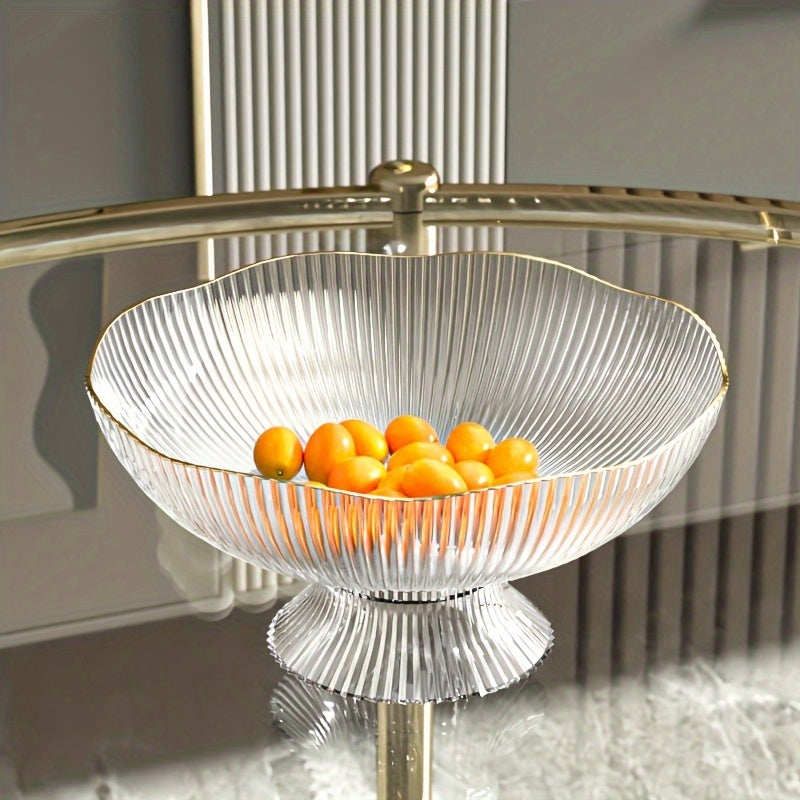Luxury PET Fruit Bowl with Gold Rim | Decorative Table Centrepiece