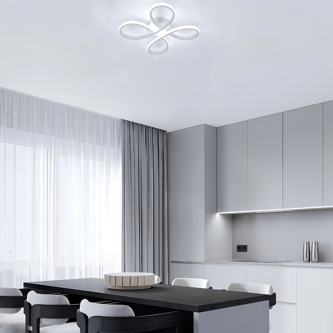 Modern Butterfly LED Ceiling Light | 3-Colour Dimmable with Wall Control