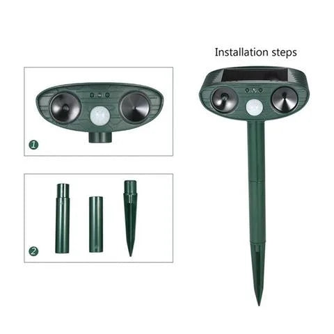 Animal Repeller Solar Ultrasonic Motion Sensor Outdoor