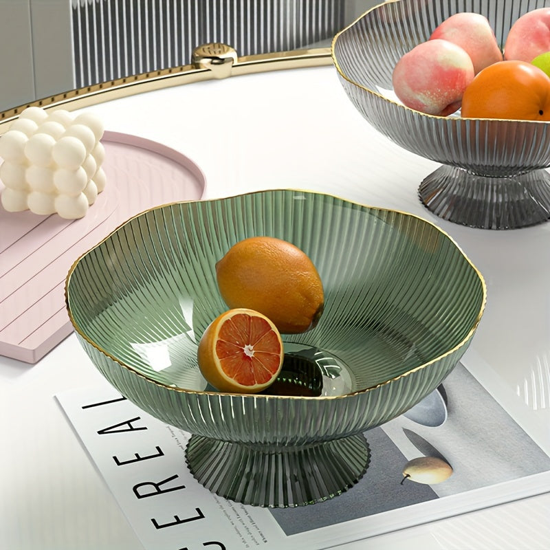 Luxury PET Fruit Bowl with Gold Rim | Decorative Table Centrepiece