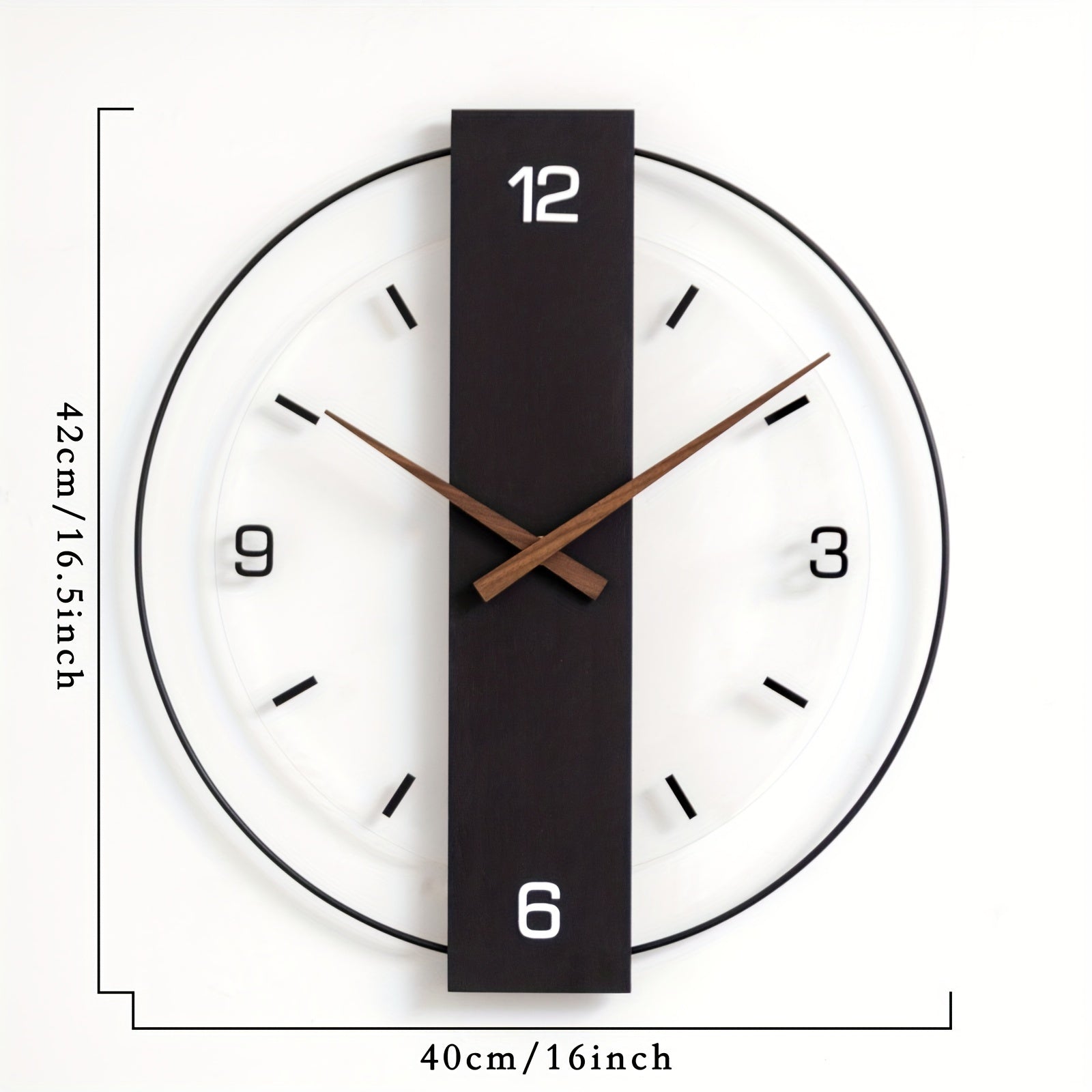 Nordic Modern Silent Wall Clock | Minimalist Acrylic, Wood & Metal