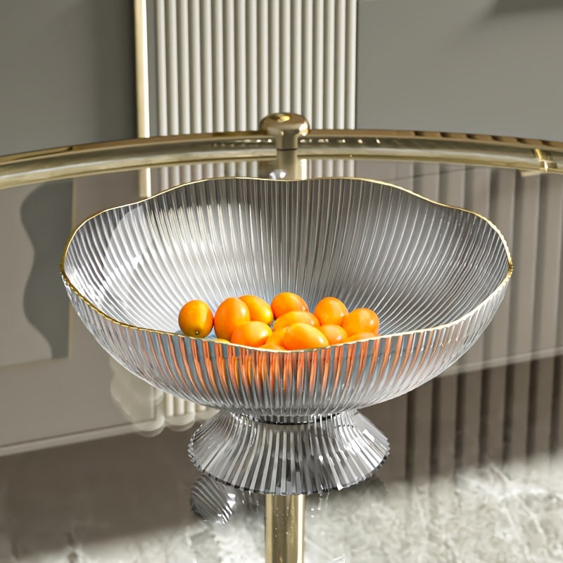Luxury PET Fruit Bowl with Gold Rim | Decorative Table Centrepiece