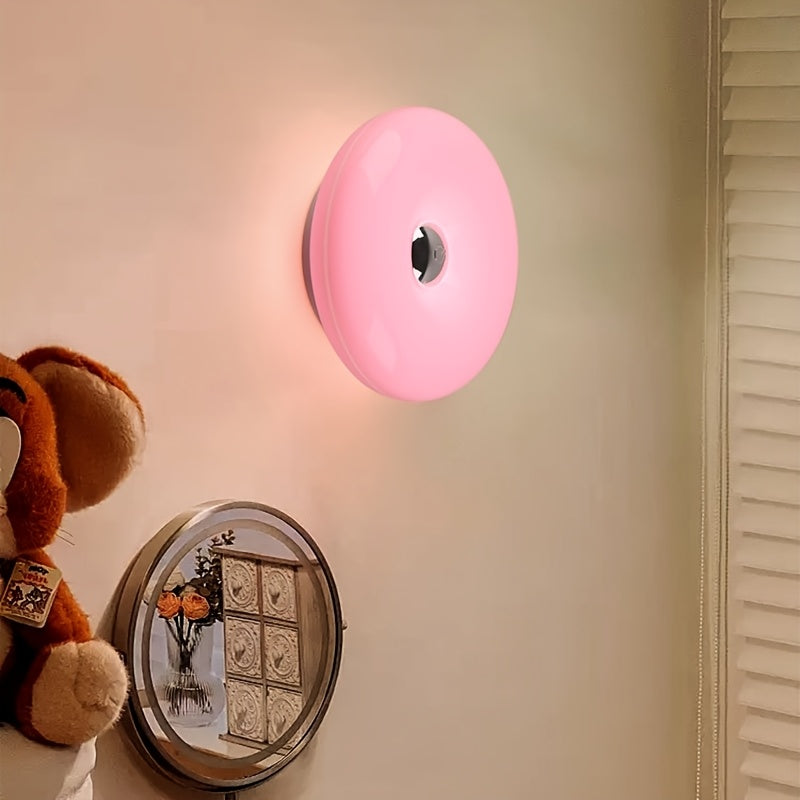 Modern Donut LED Wall Lamp | Rechargeable Touch Wall Light