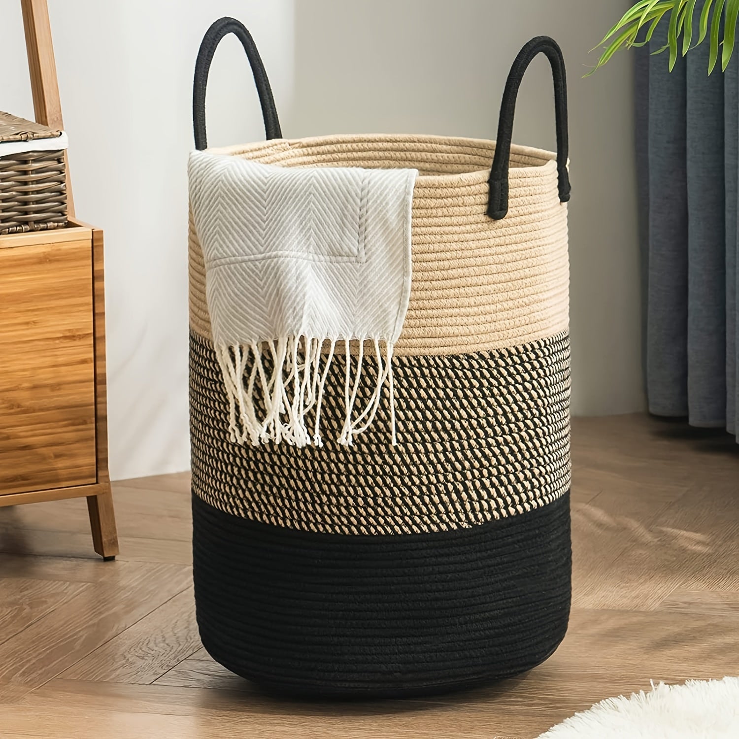 Large Laundry Hamper Basket with Handles | Modern Farmhouse Style