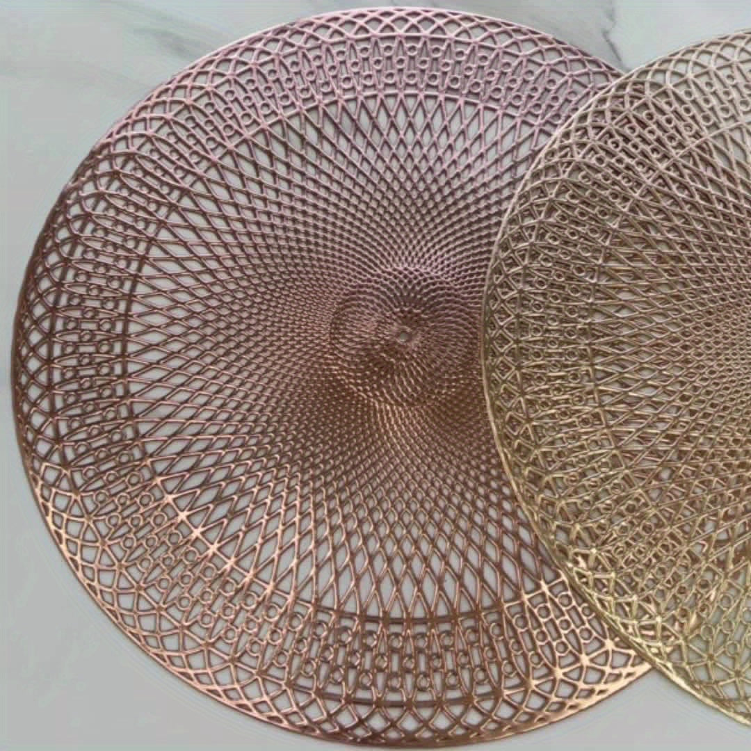 Round Geometric PVC Placemats | Heat-Resistant & Elegant Table Protection
