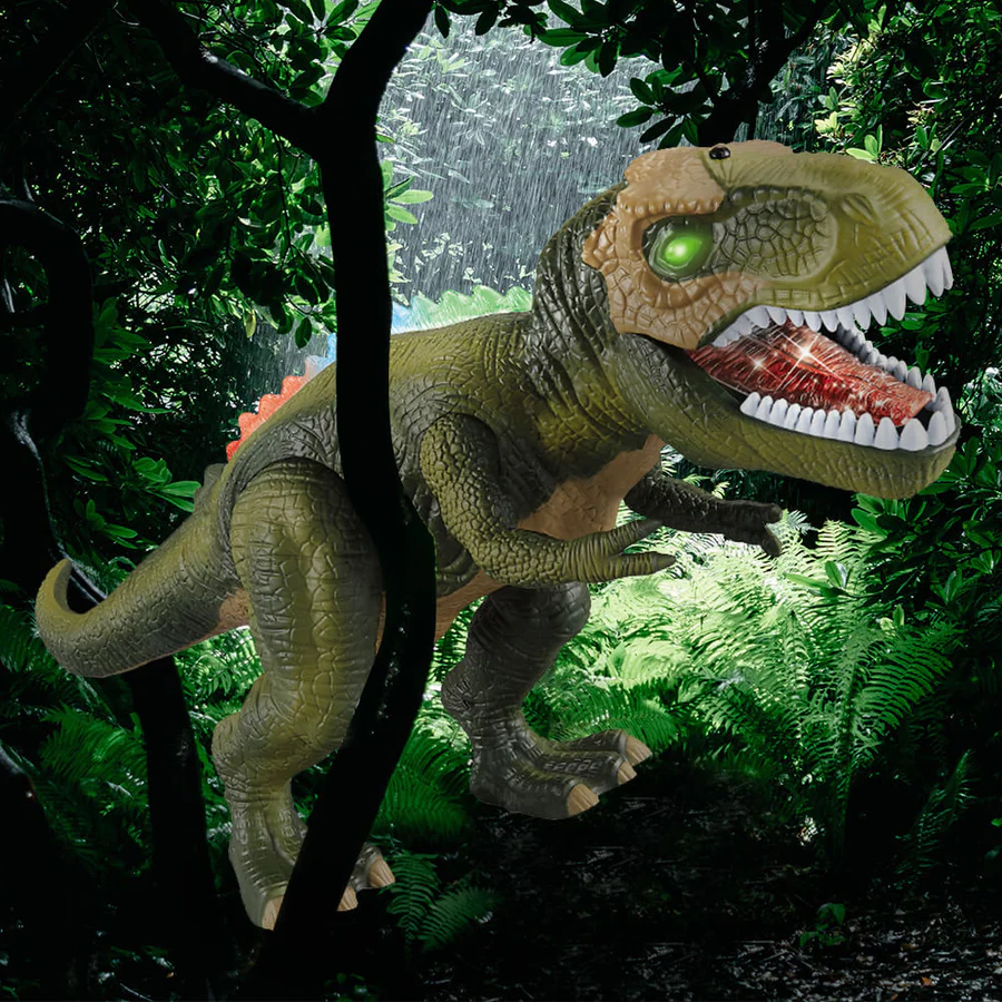 Remote Control Dinosaur Toy Walking Roaring LED Light Up