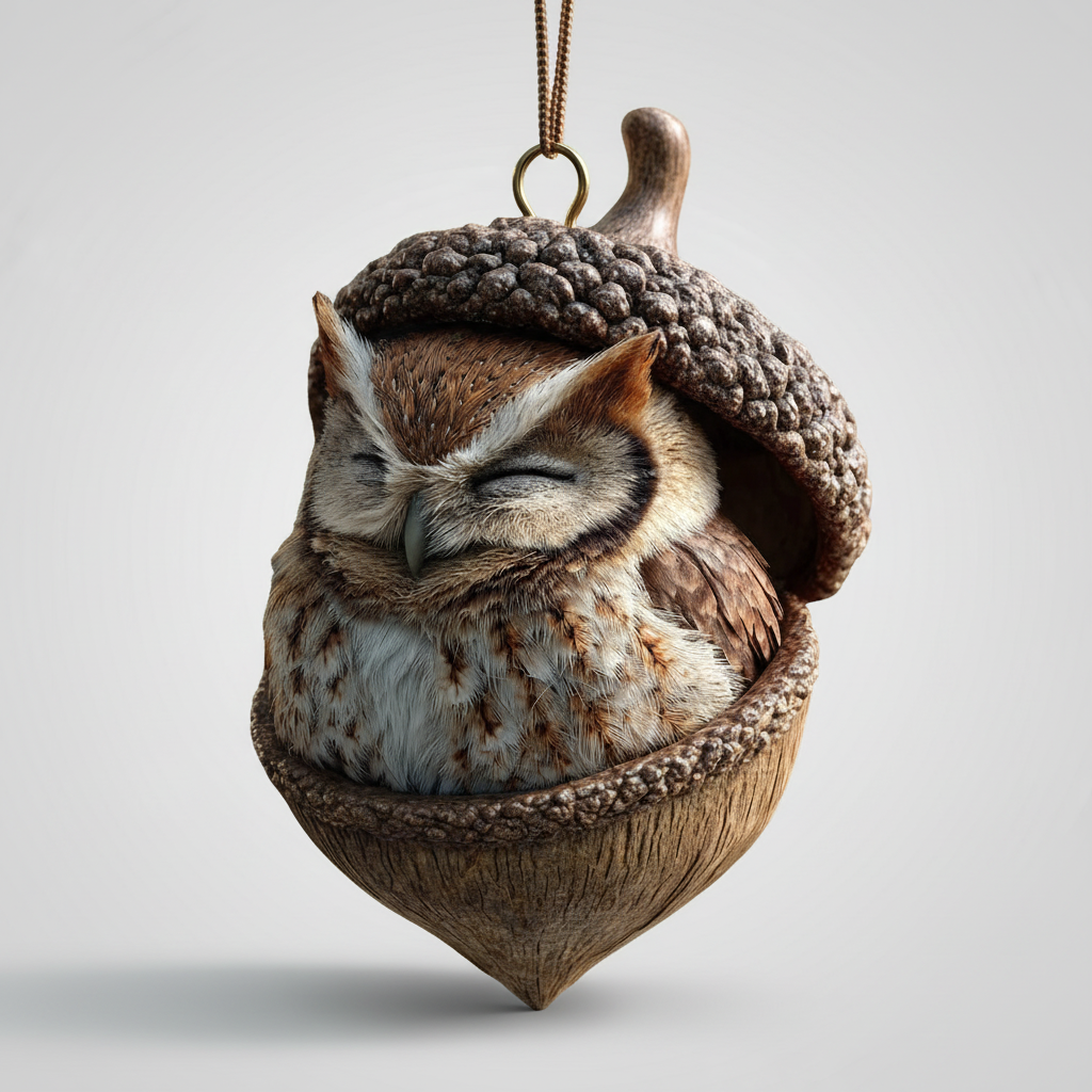 Acorn Decorative Plush Christmas Ornament Cute Decoration