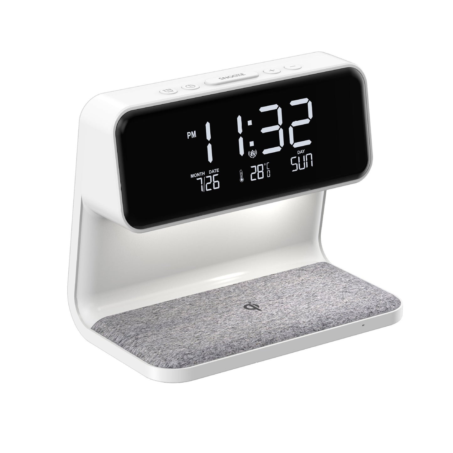 Bedside Lamp with Wireless Charger | 3-in-1 nightstand hub