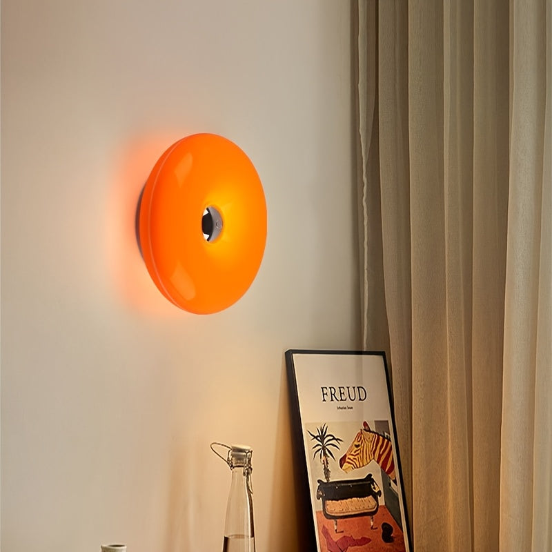Modern Donut LED Wall Lamp | Rechargeable Touch Wall Light