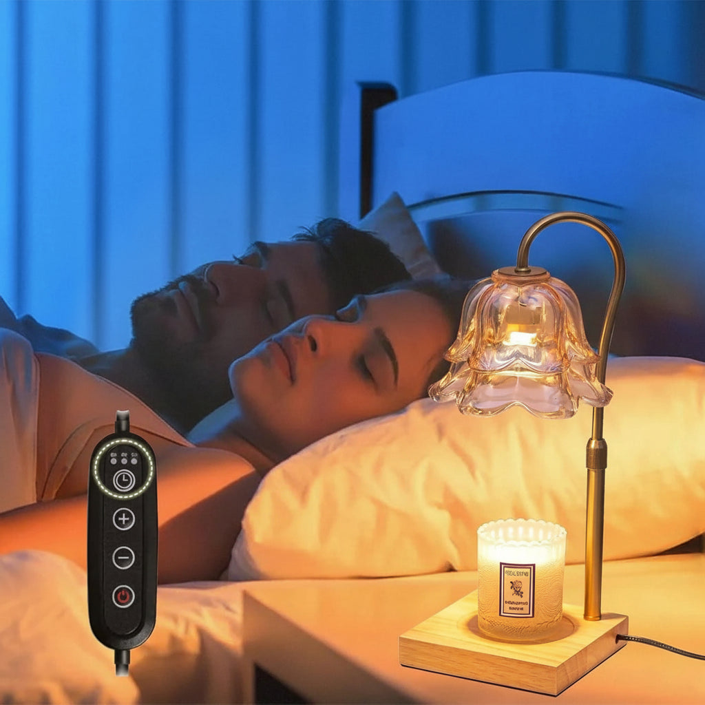 Candle Warmer Lamp Timer Flower Gold Wax Melt