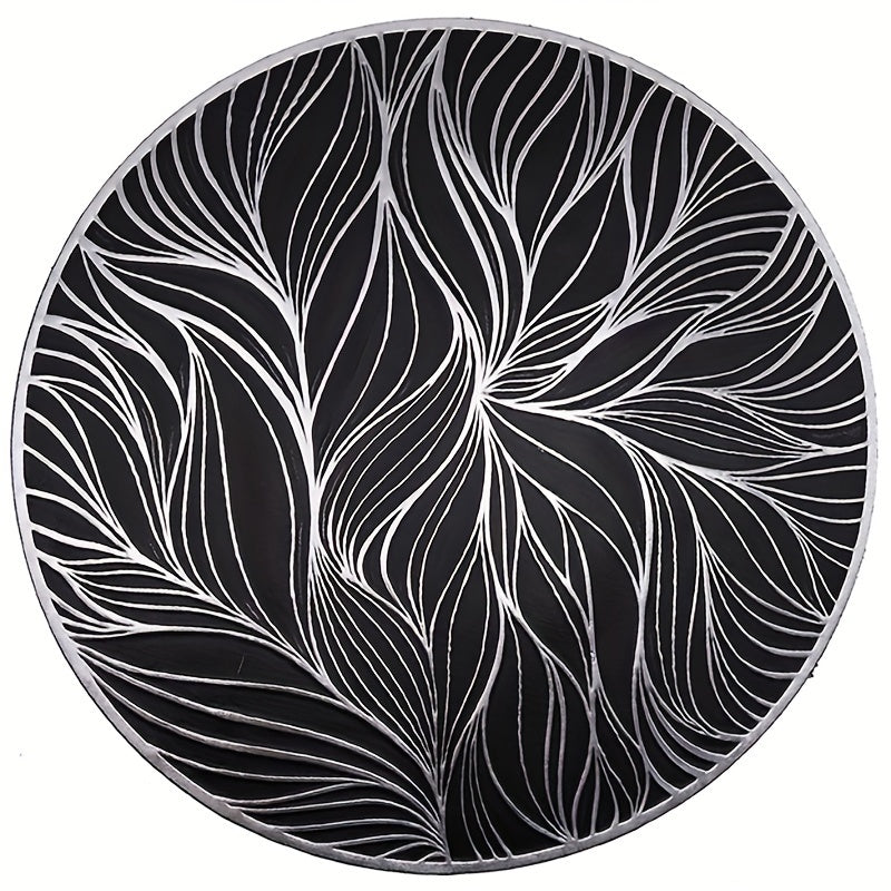 Round PVC Placemats with Golden Foil | Heat-Resistant & Stylish Table Mats