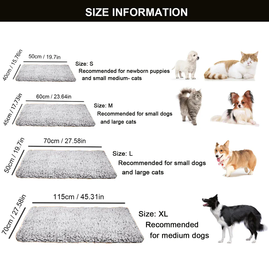 Self-Warming Pet Mat | Non-electric cosy rest pad