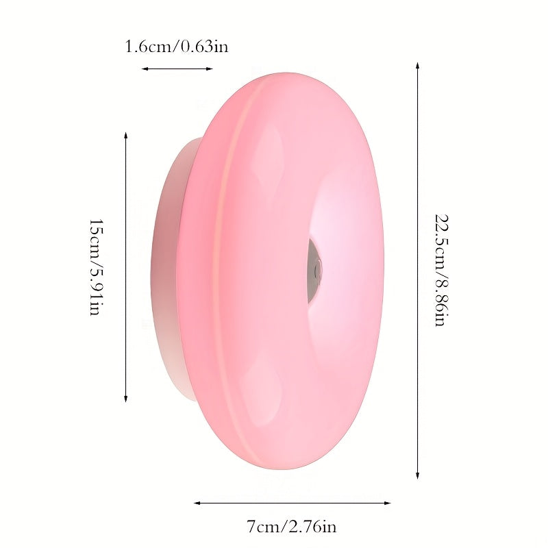 Modern Donut LED Wall Lamp | Rechargeable Touch Wall Light