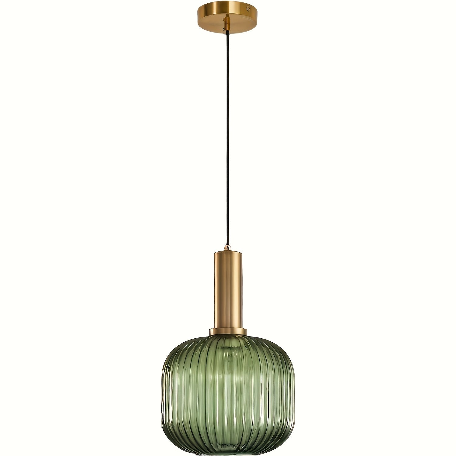 Modern Farmhouse Glass Pendant Light | Golden Finish | Kitchen Island Lighting
