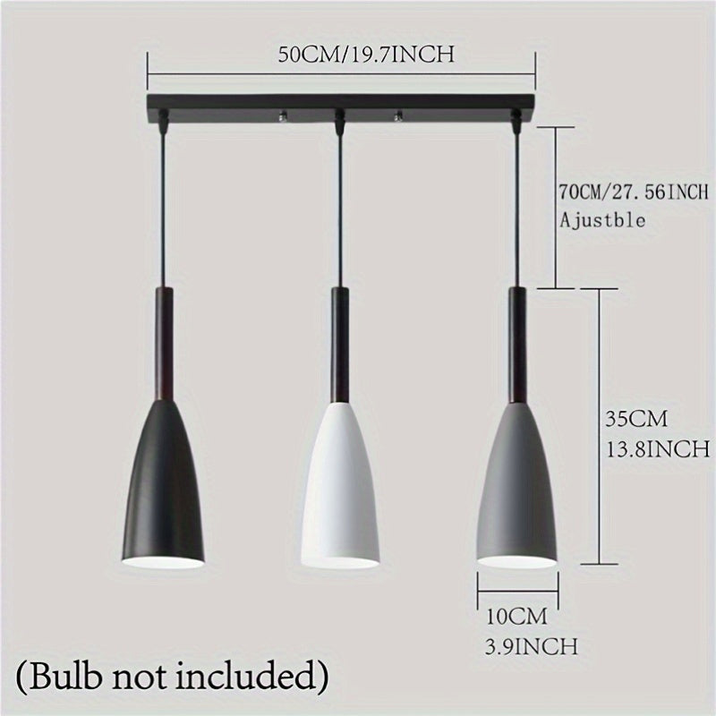 Nordic 3-Head Pendant Iron Chandelier | Modern Dining Room Ceiling Light