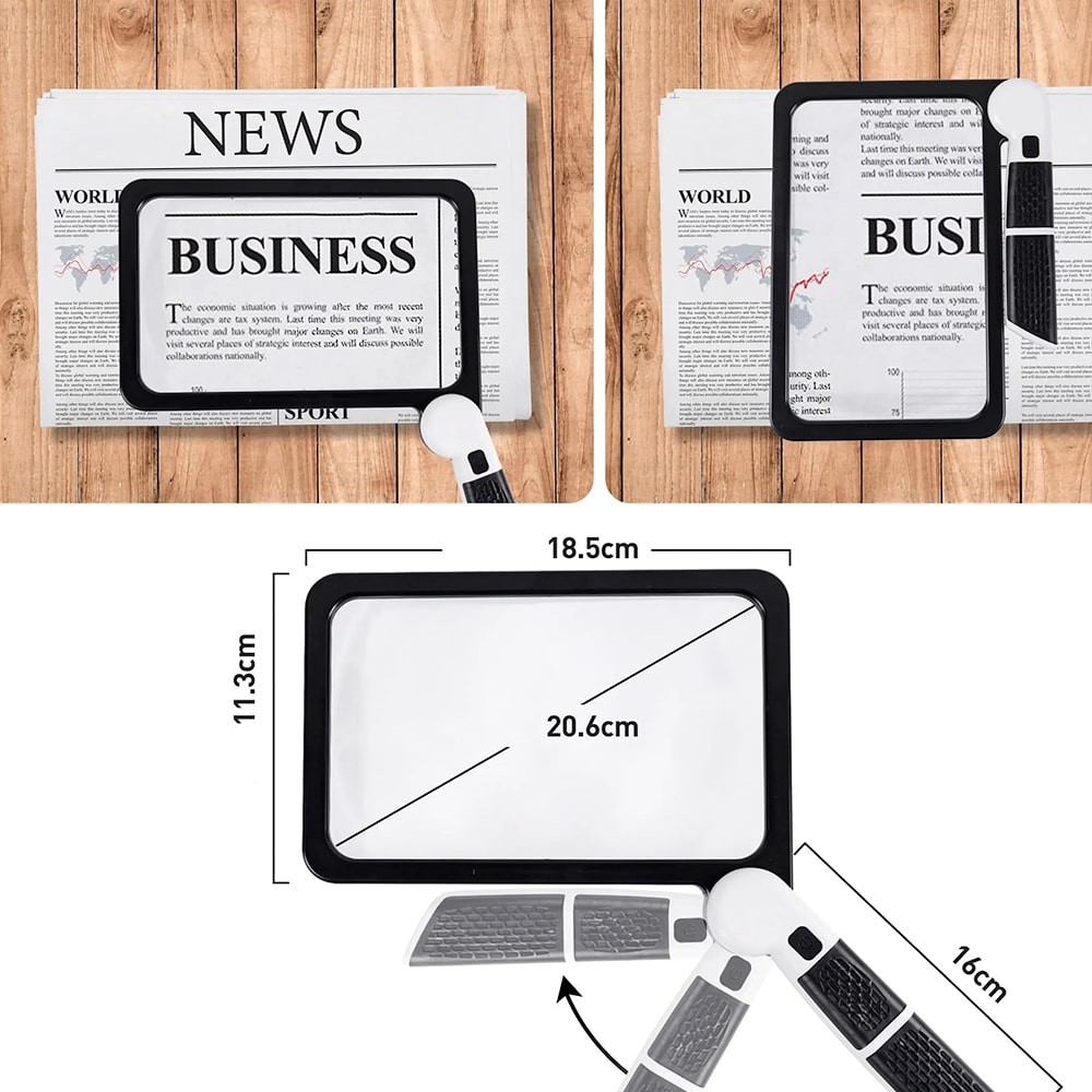 Magnifying Glass LED Foldable 5X Zoom with 48 Adjustable Lights for Reading & Hobbies