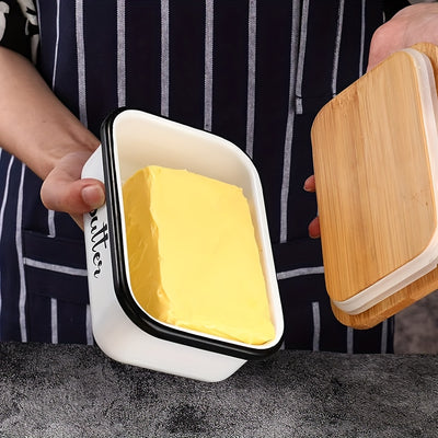 Metal Butter Dish with Lid | Countertop Butter Keeper with Knife