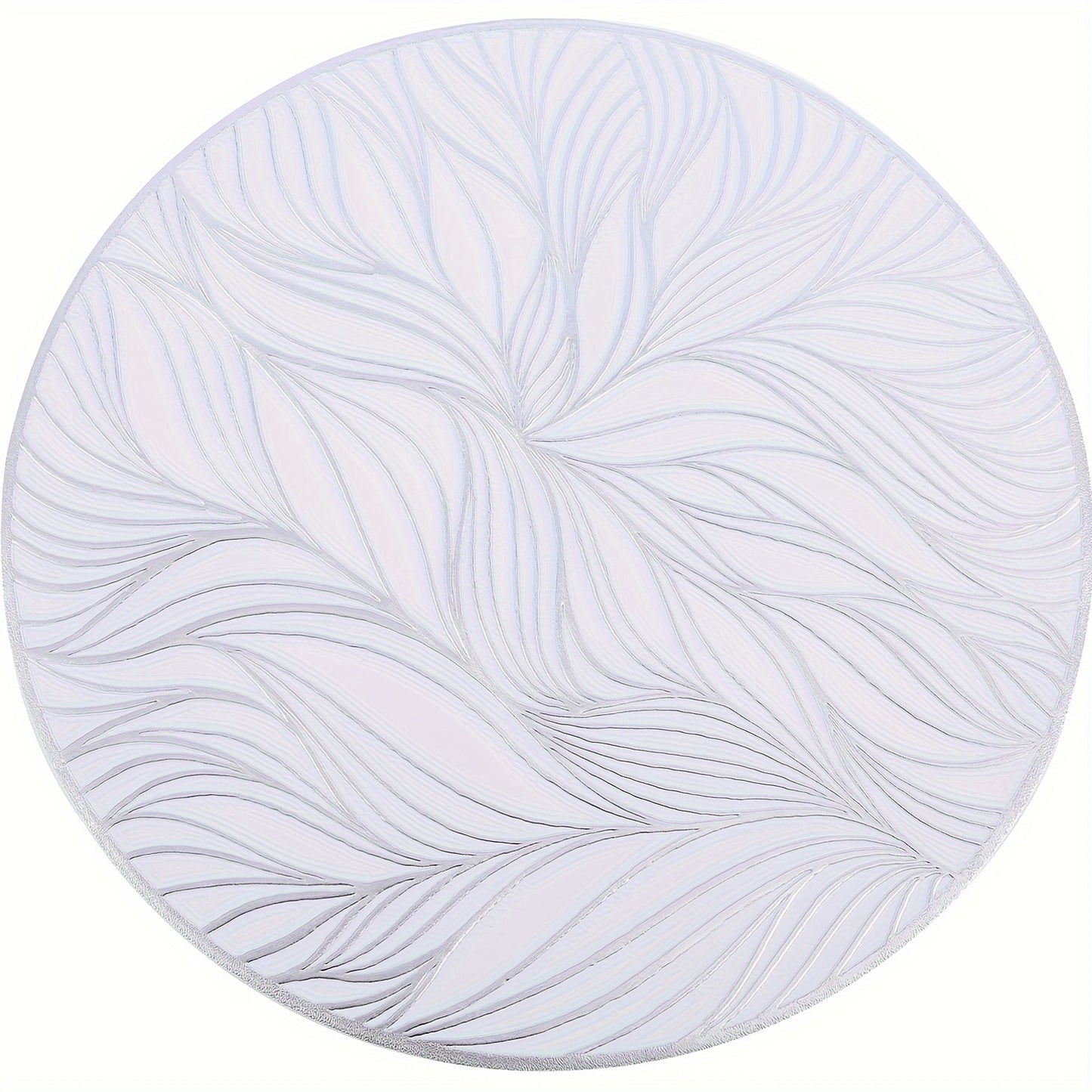 Round PVC Placemats with Golden Foil | Heat-Resistant & Stylish Table Mats