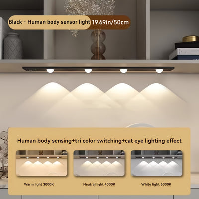 Motion Sensor LED Cabinet Light | USB Rechargeable with 3-Colour Dimming