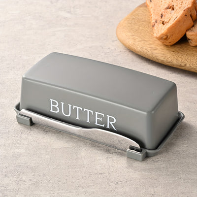 Food-Grade PP Butter Dish with Knife Set | Plastic Butter Container