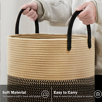 Large Laundry Hamper Basket with Handles | Modern Farmhouse Style