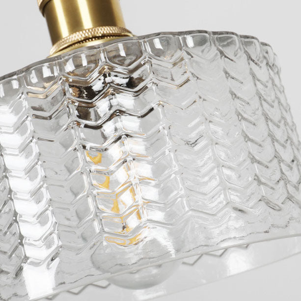 Vintage Brass & Glass Pendant Light | Japanese-Inspired Design