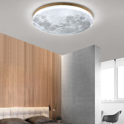 LED Ceiling Light | Nordic Minimalist Moon Flush Mount