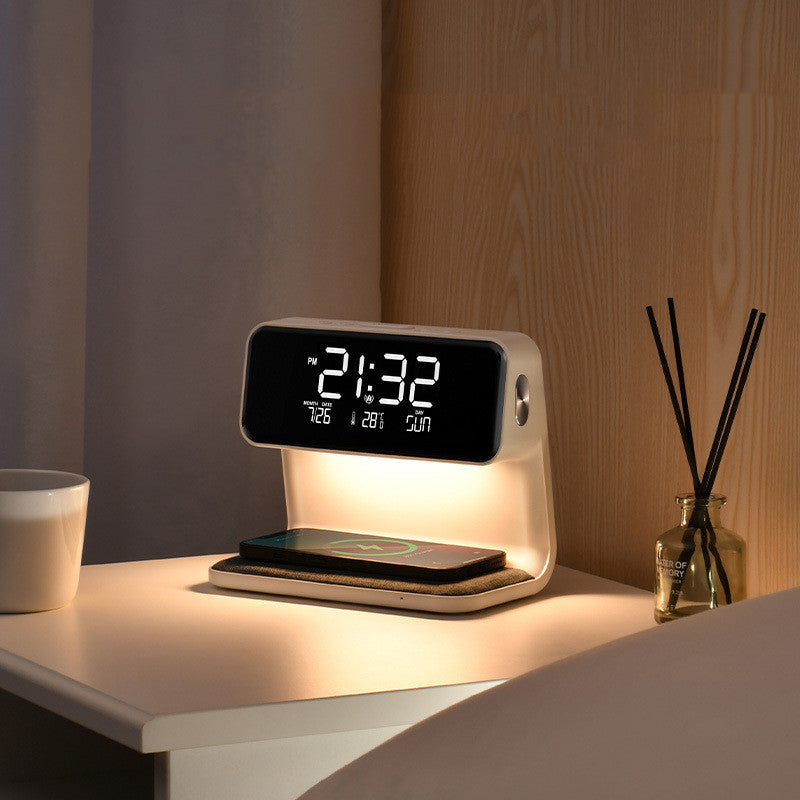 Bedside Lamp with Wireless Charger | 3-in-1 nightstand hub