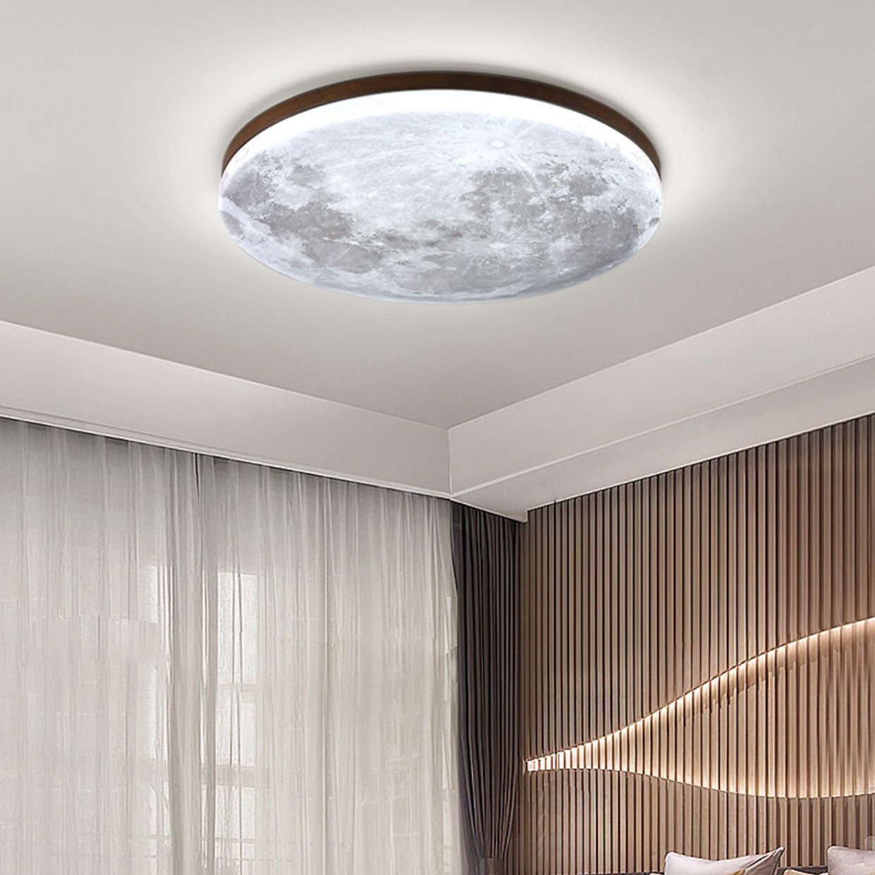 LED Ceiling Light | Nordic Minimalist Moon Flush Mount