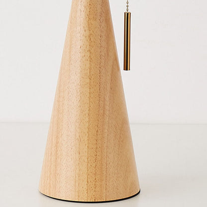 Japanese Pleated Table Lamp | Minimalist Wood & Fabric Design