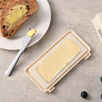 Food-Grade PP Butter Dish with Knife Set | Plastic Butter Container