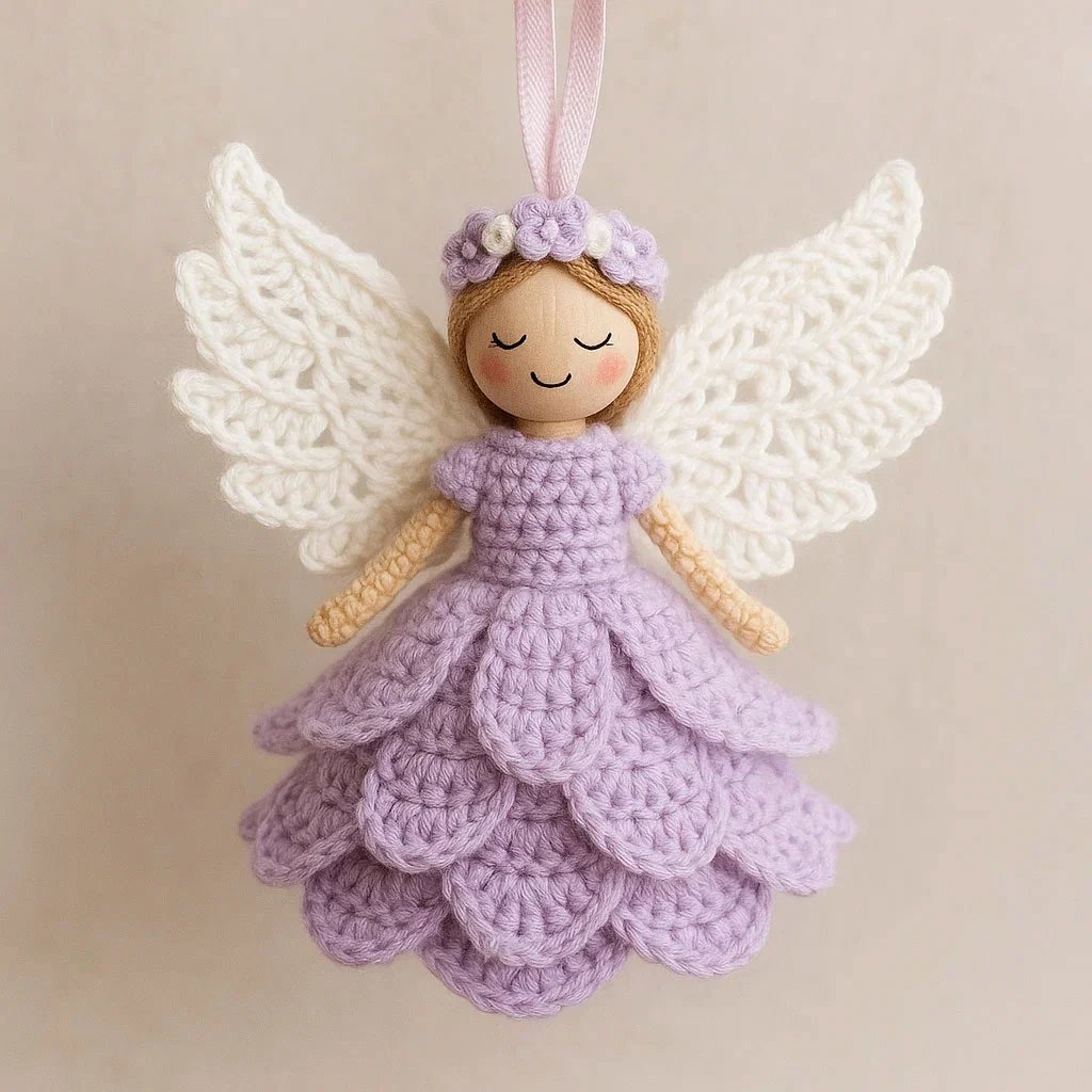 Crochet Kit DIY Craft Angel Ornament Handmade Decorative Set