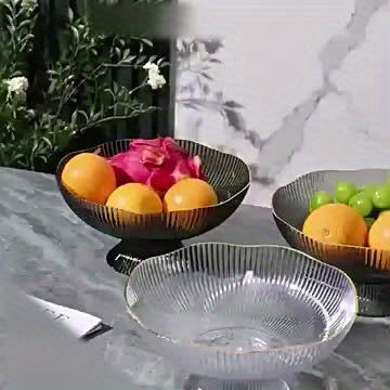 Luxury PET Fruit Bowl with Gold Rim | Decorative Table Centrepiece