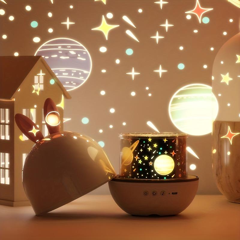 Star Projector Night Light | Soothing Galaxy Ceiling for Kids