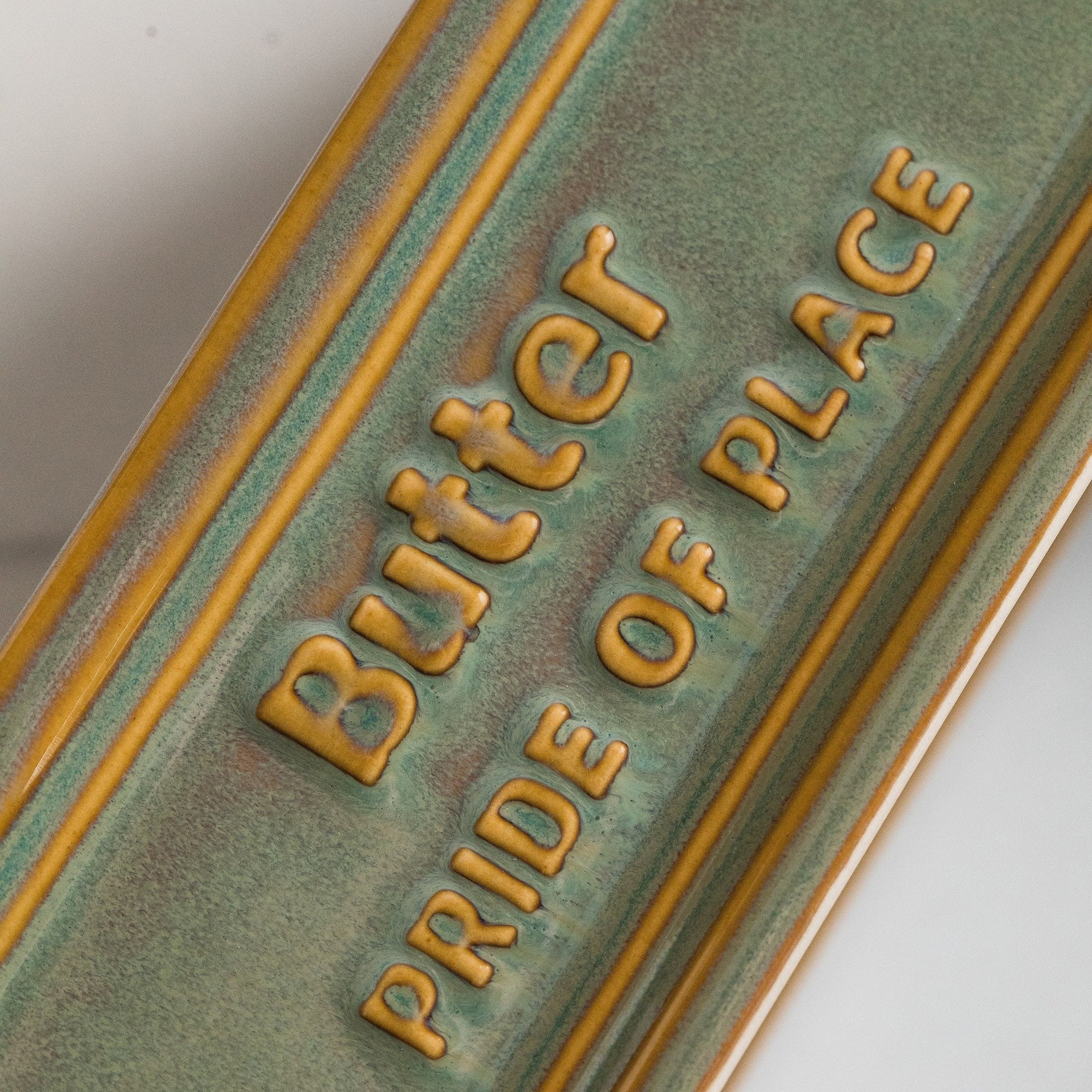 Pride of Place Ceramic Butter Dish | Farmhouse Butter Keeper with Lid