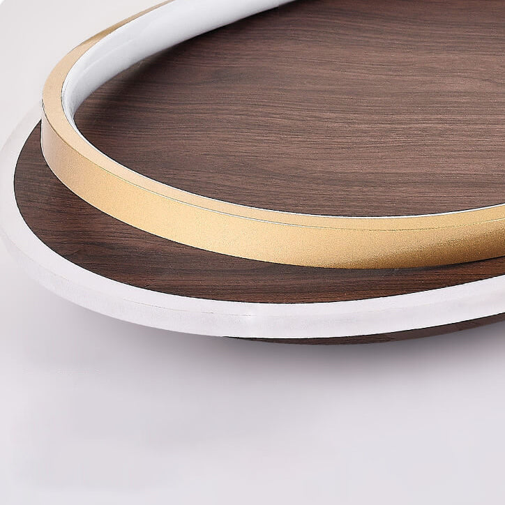 LED Ceiling Light | Nordic Minimalist Walnut Grain Flush Mount
