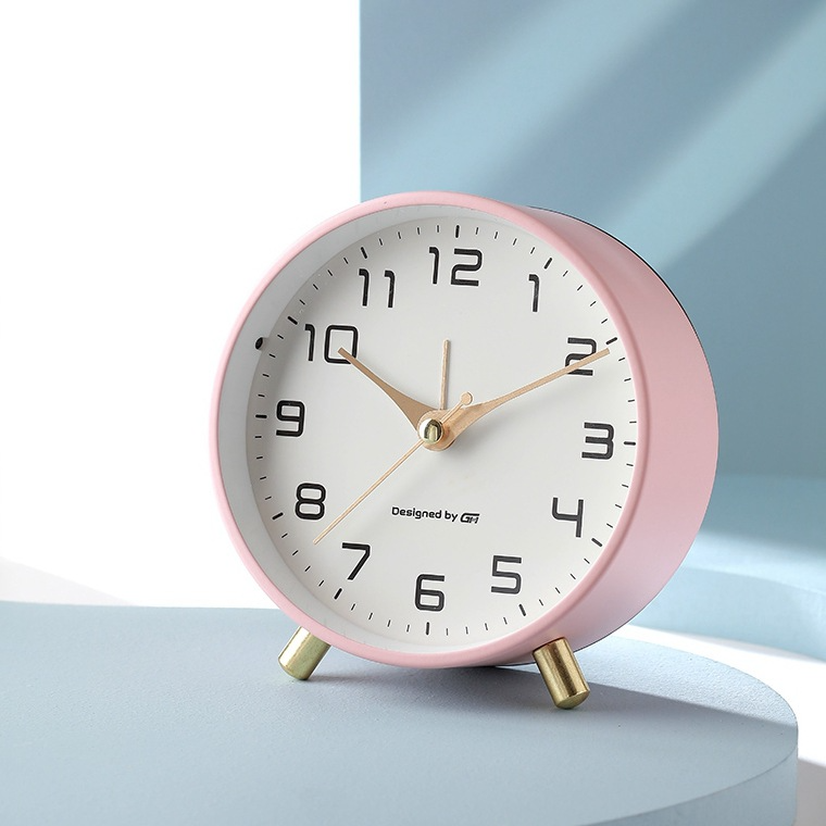 Table Clock Modern Scandinavian Silent Analog Desk Clock Minimalist