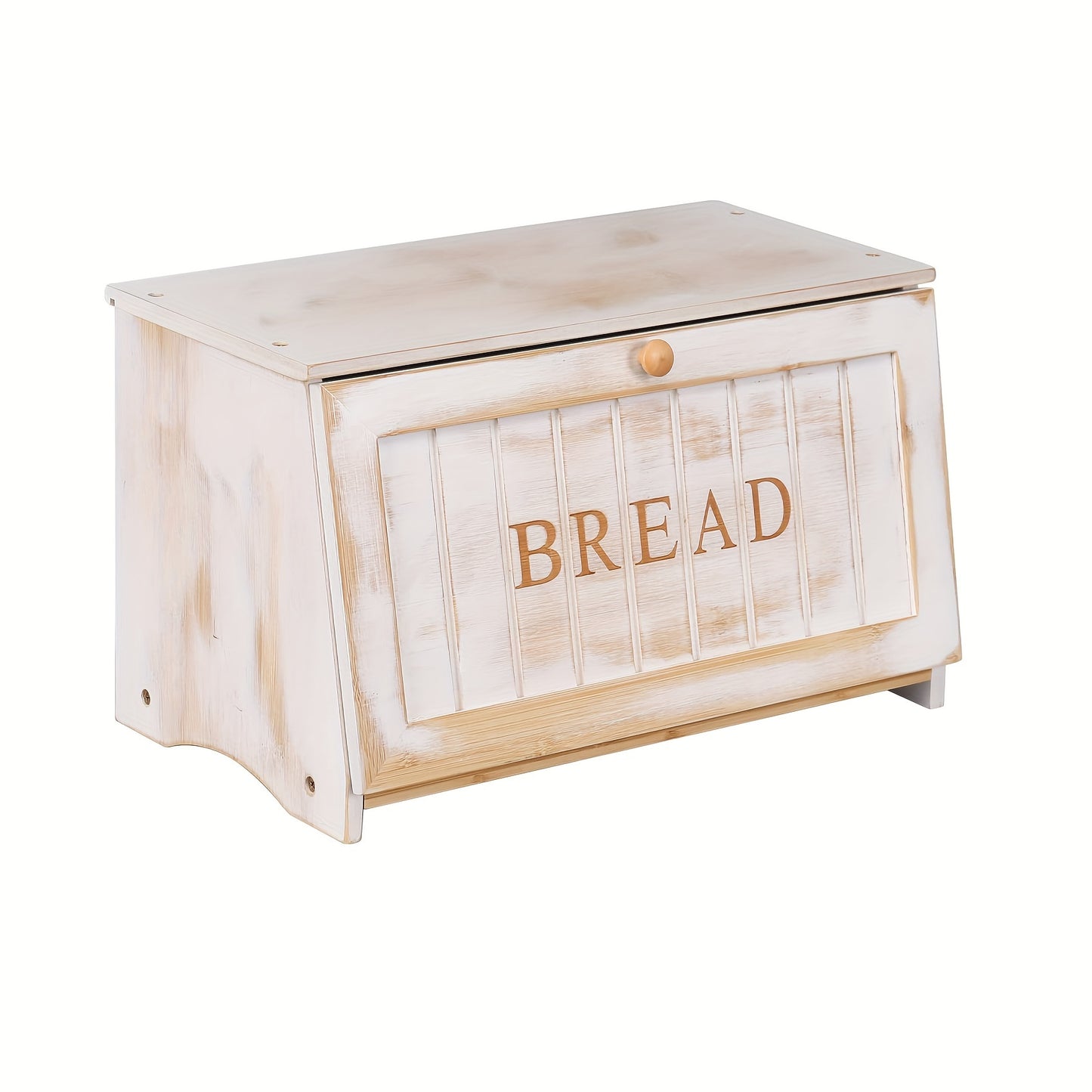 Vintage Wooden Bread Box | Black Large-Capacity Food Storage