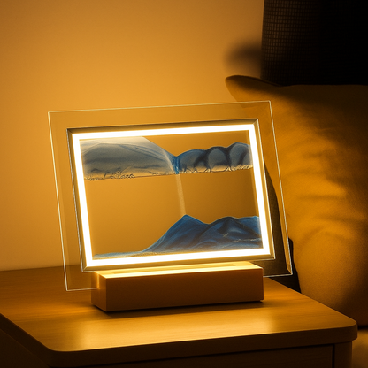 Flowing sand art lamp | Warm LED frame light