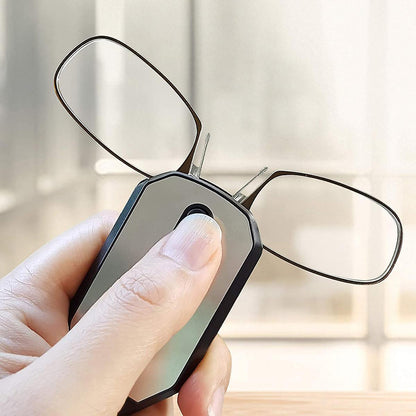 Reading Glasses Keychain Portable Compact Nose Clip Eyeglasses
