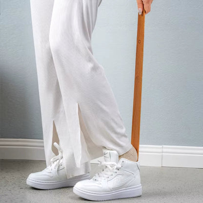 Shoe Horn Long Handle Ergonomic Metal Shoe Helper Tool Easy Wear Aid