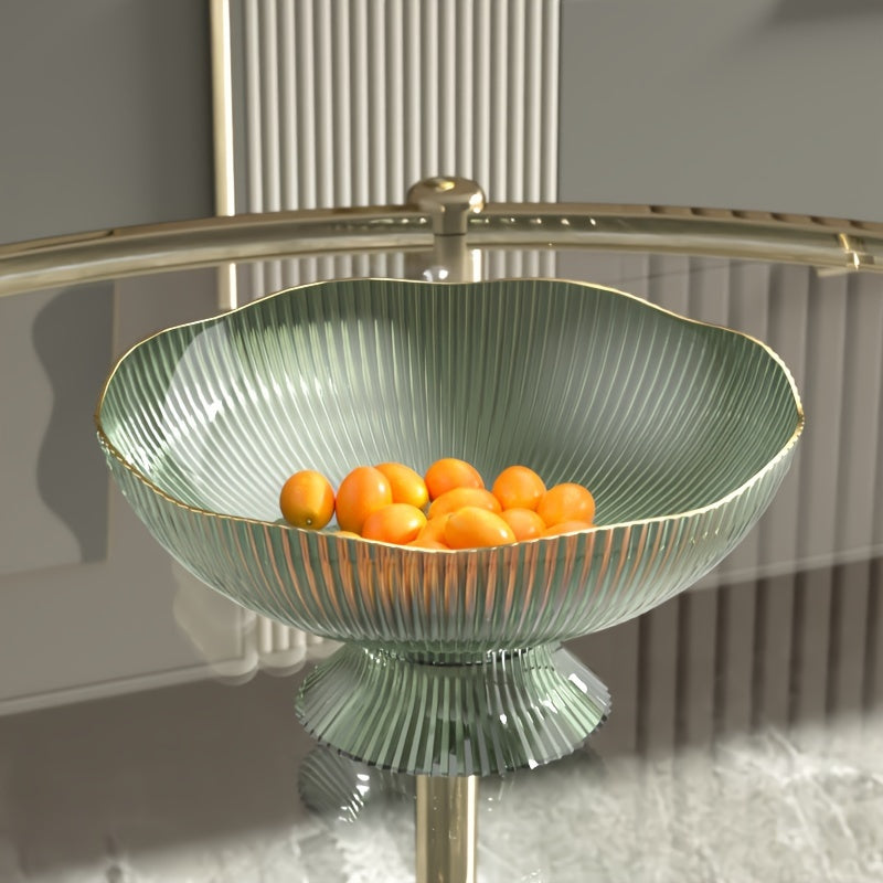 Luxury PET Fruit Bowl with Gold Rim | Decorative Table Centrepiece