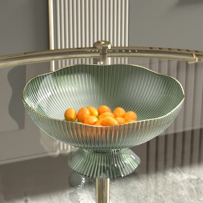 Luxury PET Fruit Bowl with Gold Rim | Decorative Table Centrepiece