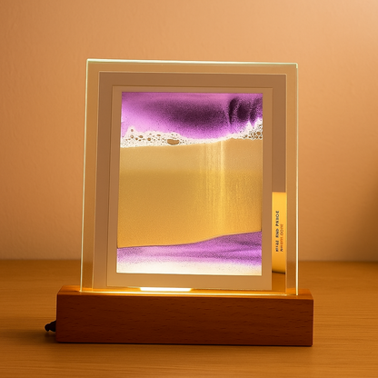 Flowing sand art lamp | Warm LED frame light