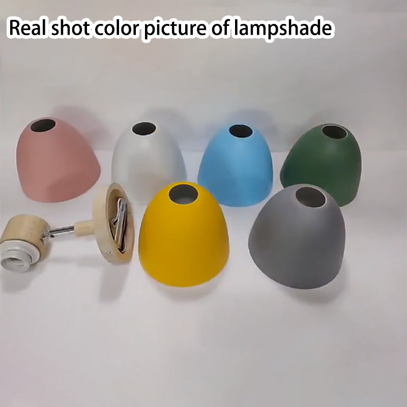 Modern Macaron Wall Light | Iron & Wood Wall Sconce