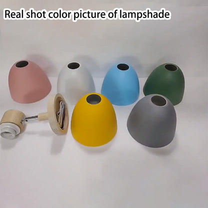 Modern Macaron Wall Light | Iron & Wood Wall Sconce