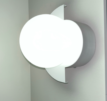 Modern Minimalist Glass Globe Wall Sconce | Semi-Circle Design