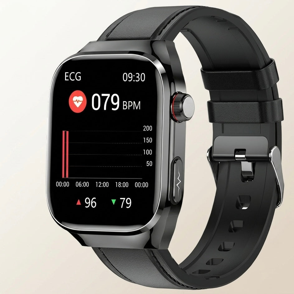 ECG Smart Watch | Heart Rate, Blood Oxygen & Sleep Tracking | IP68 | Bluetooth Calling | 650mAh | 2.04" AMOLED