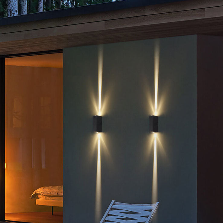 Modern Waterproof Rectangular LED Outdoor Wall Sconce