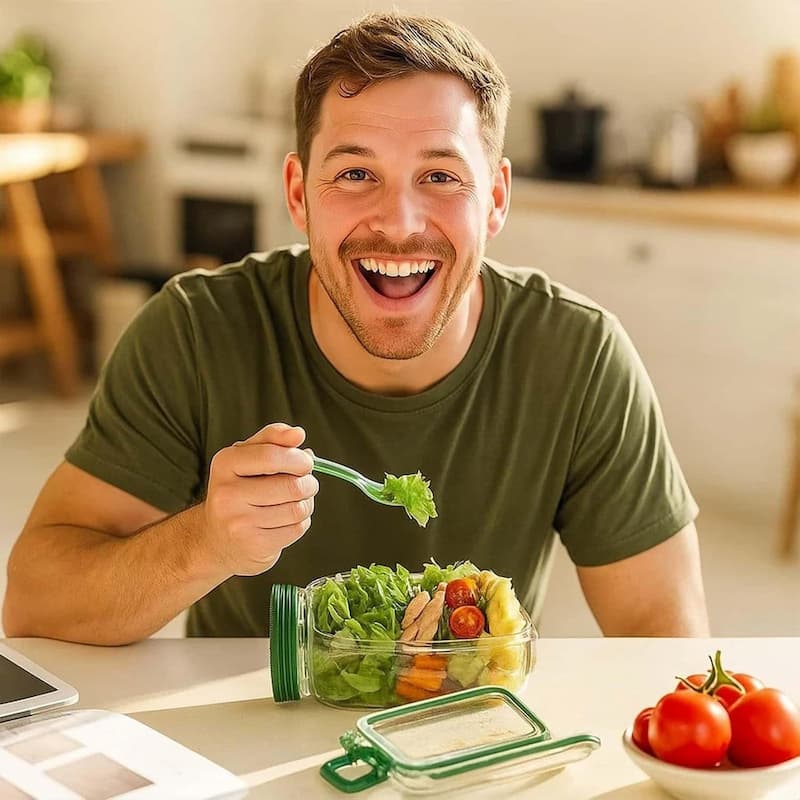 SaladJar - Salad Container with Compartments